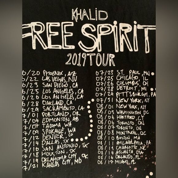 Khalid Free Spirit 2019 Tour Tee - Picture 4 of 5